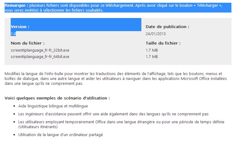 Comment changer la langue de Microsoft Office 2013 pour les textes d’aide?